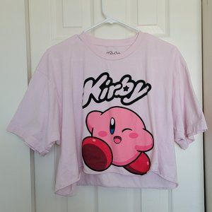 Pink Nintendo Kirby Cropped T-Shirt